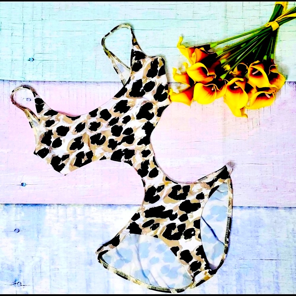 Norma Kamali Leopard Monokini Swimsuit